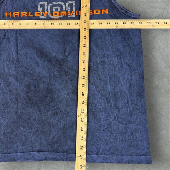 Vintage Kona, Hawaii Harley Davidson Y2K Acid Washed Tank Tribal Design ~ Large - Picture 5 of 6